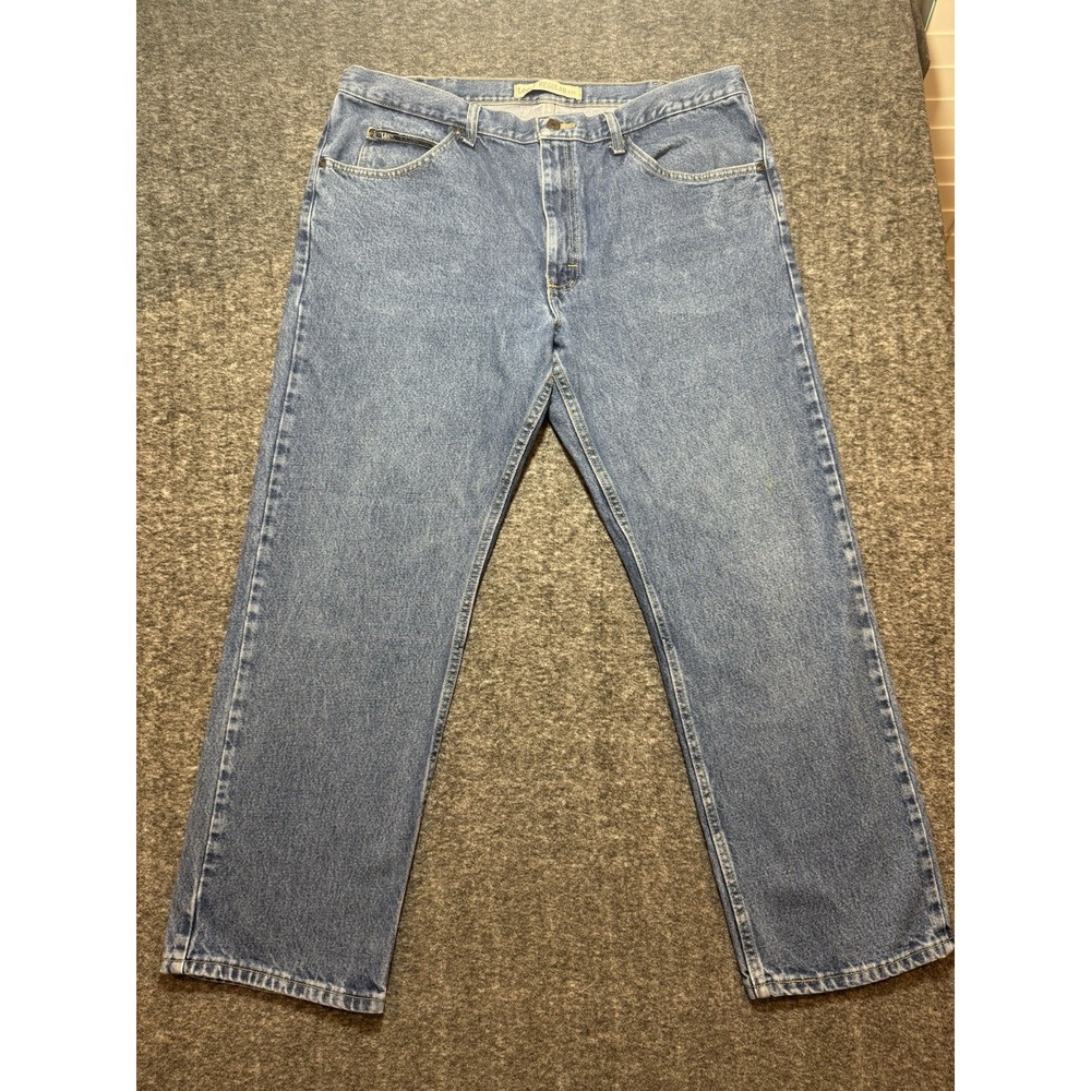 Lee Regular Fit Jeans Mens 38x29 Blue Denim Straight Leg Medium Wash